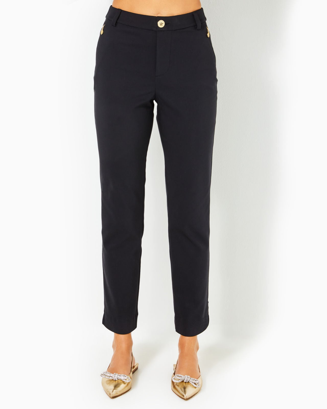 Ana High Rise Pant In Noir