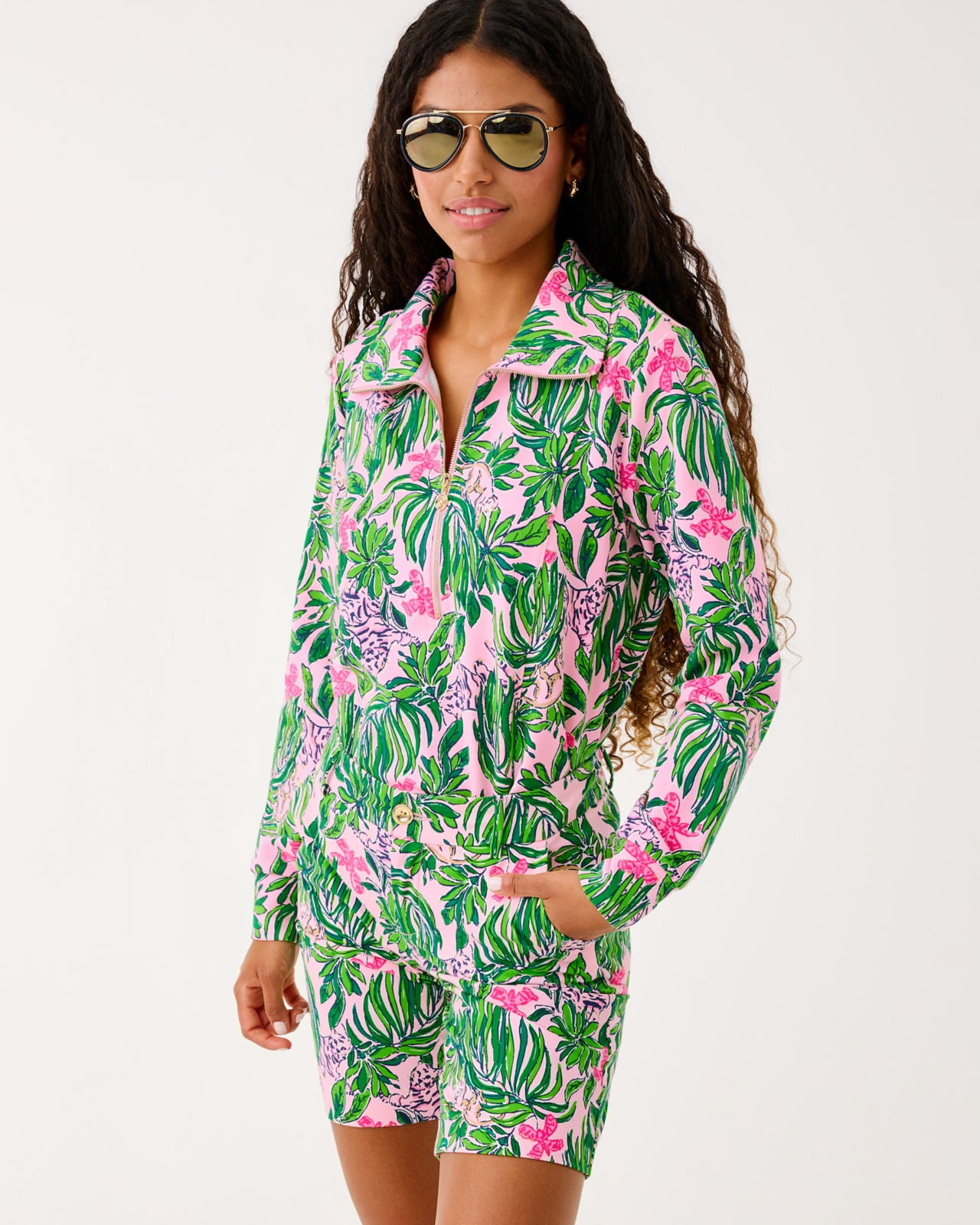 Eleni UPF 50+ Pullover In Conch Shell Pink Roaring With Joy