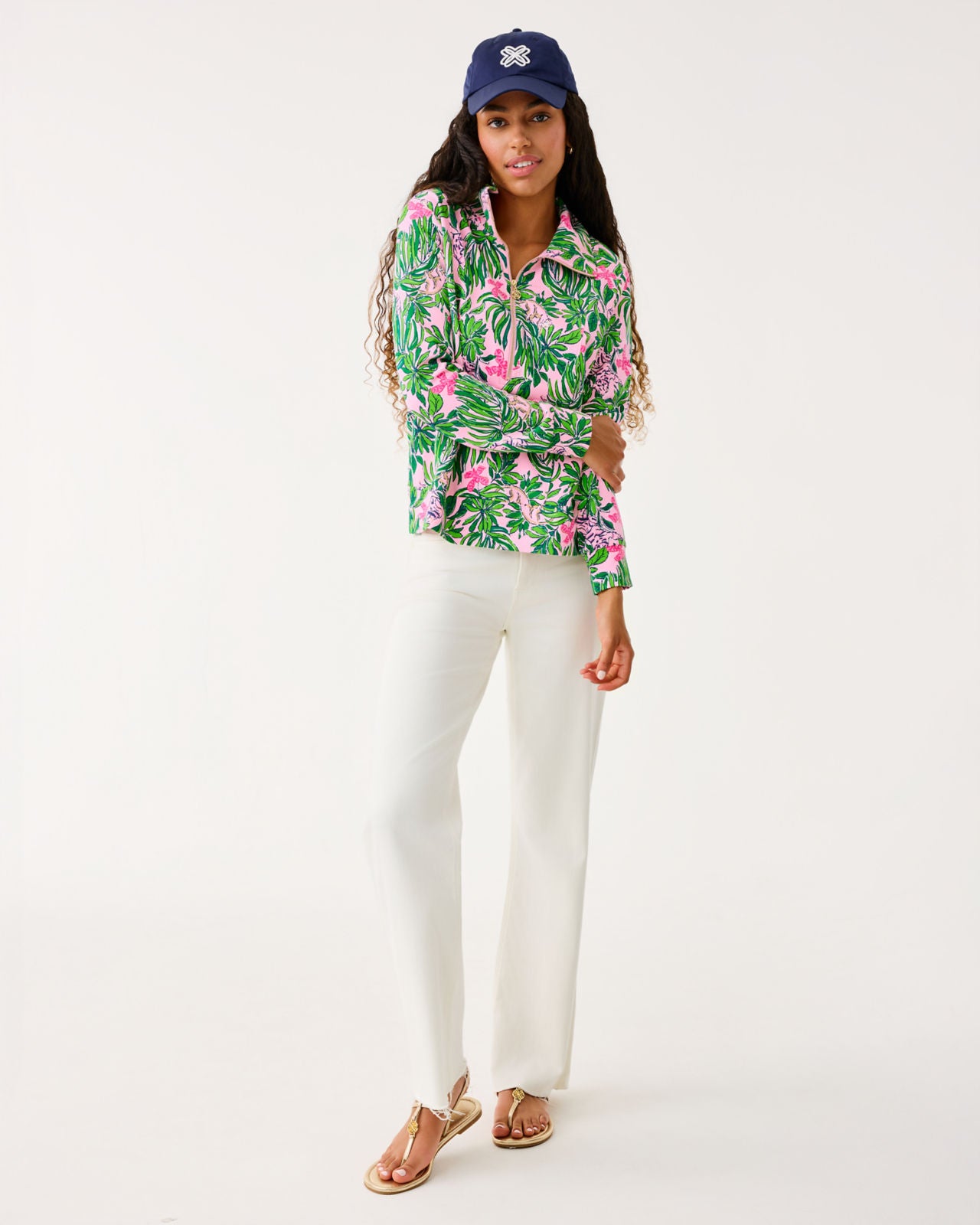 Eleni UPF 50+ Pullover In Conch Shell Pink Roaring With Joy