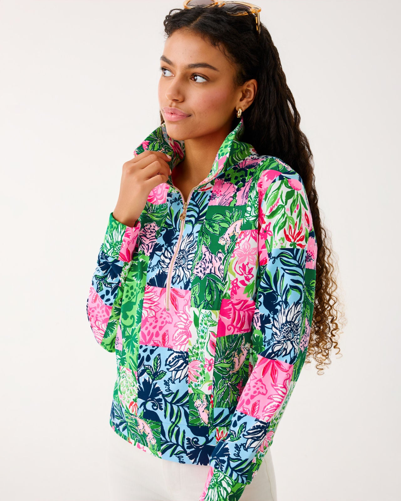 Eleni UPF 50+ Pullover In Multi Party Punch Patch