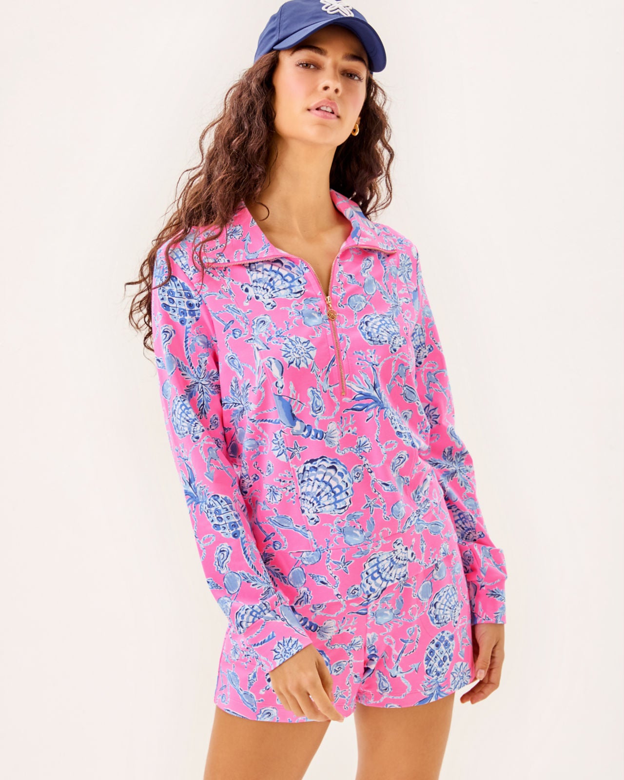 Eleni UPF 50+ Pullover In Rousseau Pink Barefoot Beachcombers