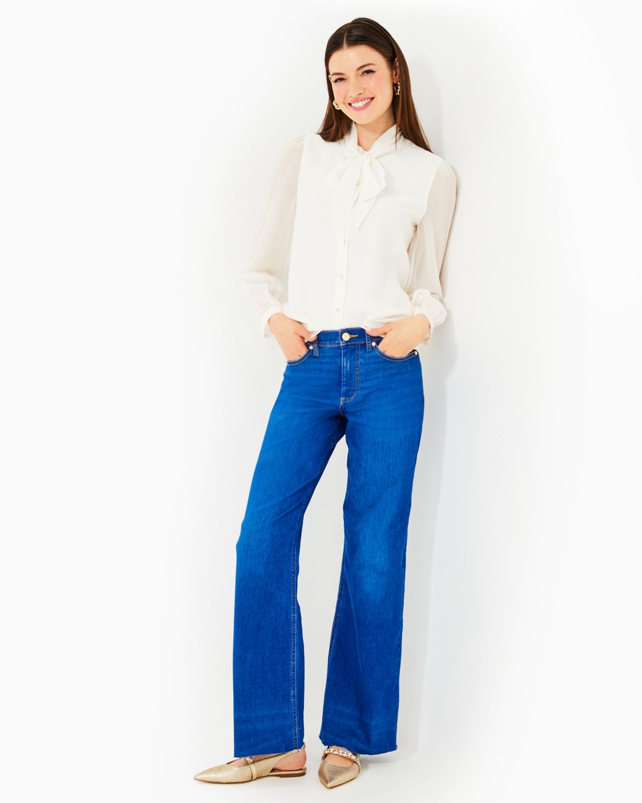 Aniston High Rise Straigh In Medium Wash