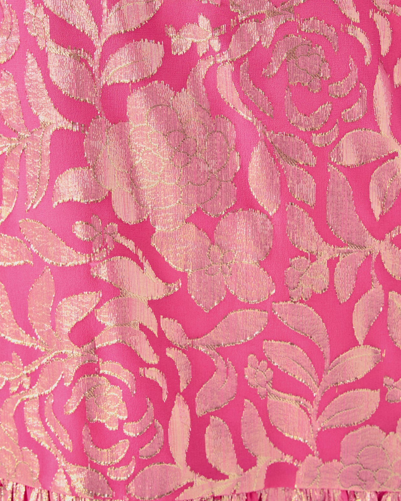 Evaline Silk Dress In Sun Shell Pink Floral Bloom Silk Clip