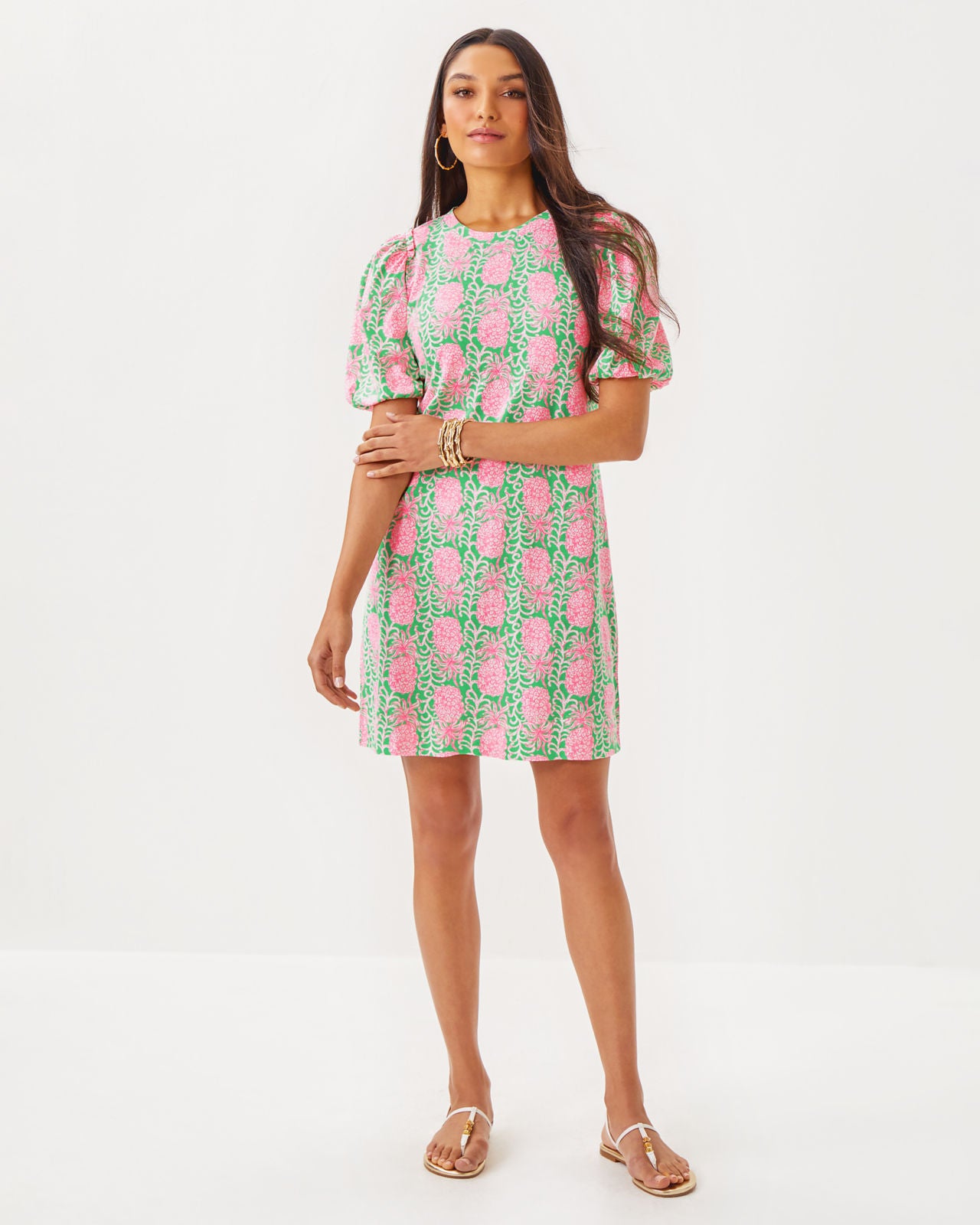 Mercer Dress in Fauna Green Party Like A Pineapple