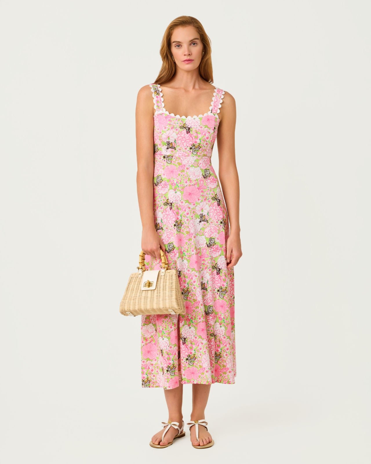 Dwyer Midi Dress In Bees Knees