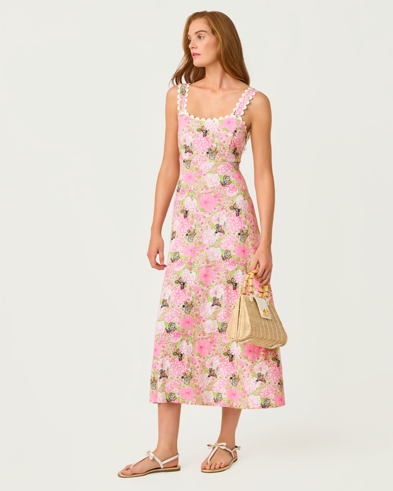 Dwyer Midi Dress In Bees Knees