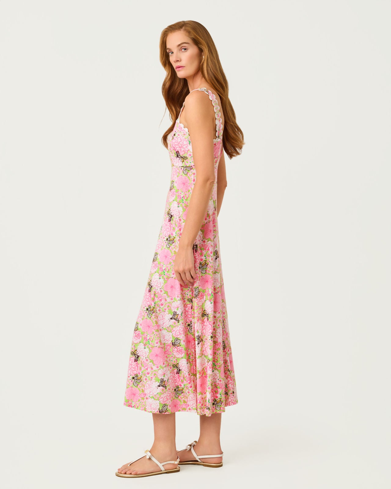 Dwyer Midi Dress In Bees Knees