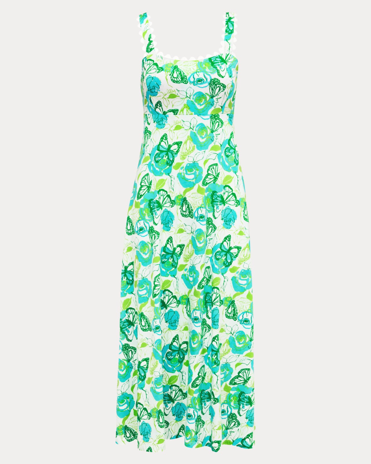 Dwyer Midi Dress In Resort White Monarch Rose