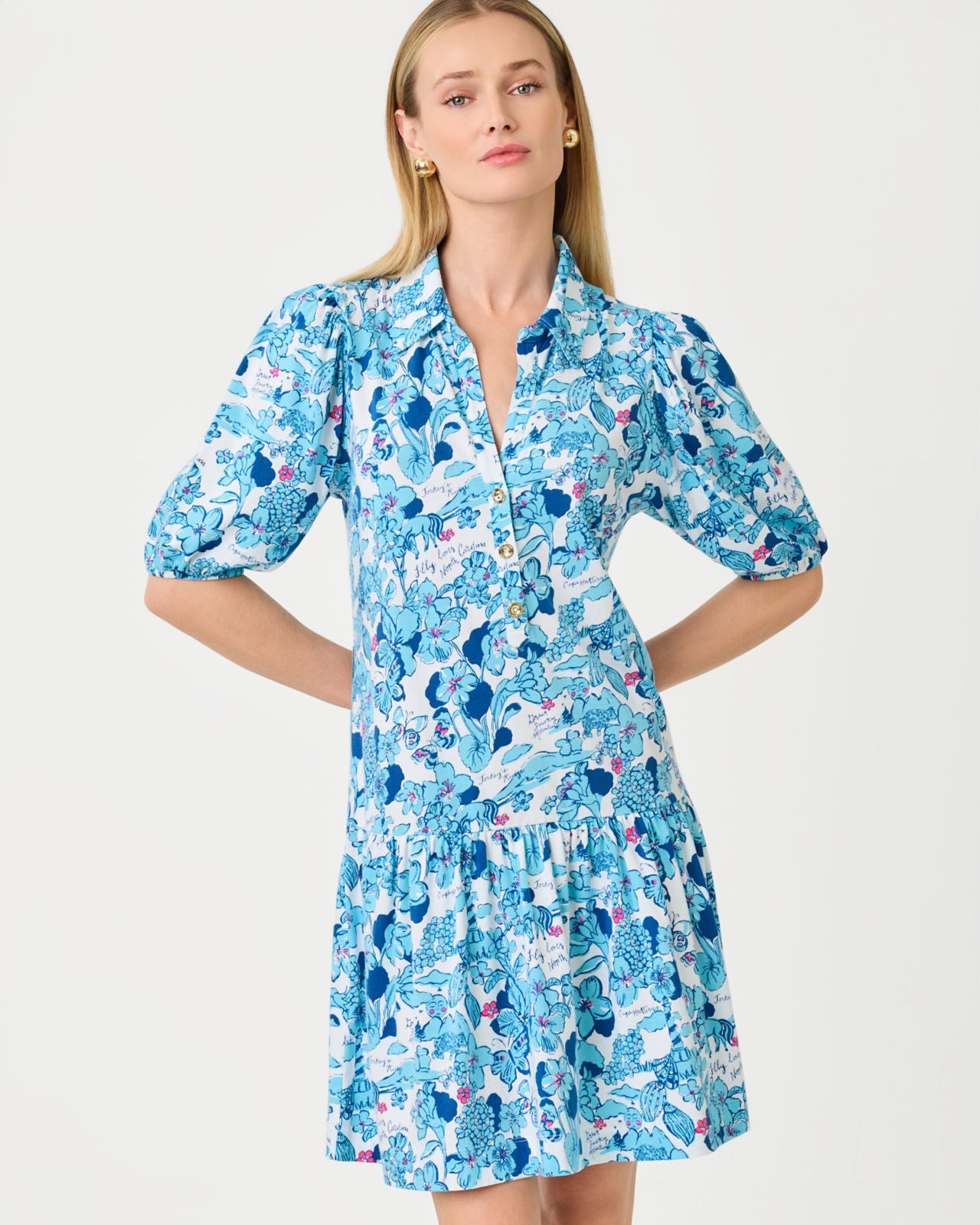 Bingley Dress In Capri Blue North Carolina Destination