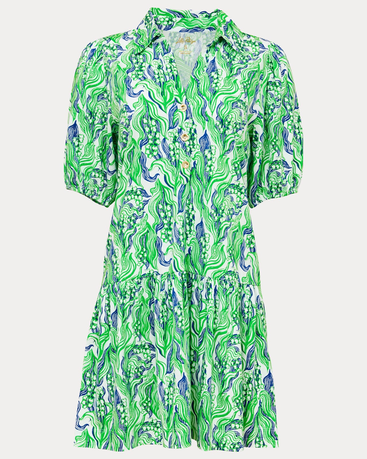 Bingley Dress In Putting Green Lilly Of The Valley