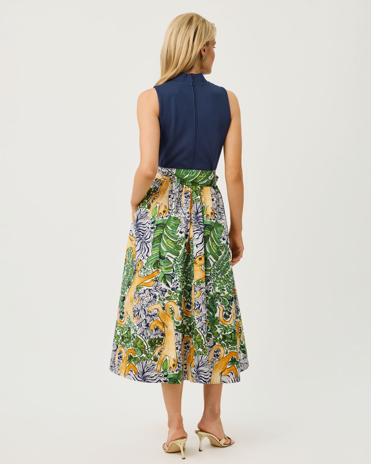 Prima Midi Dress In Palm Prowl