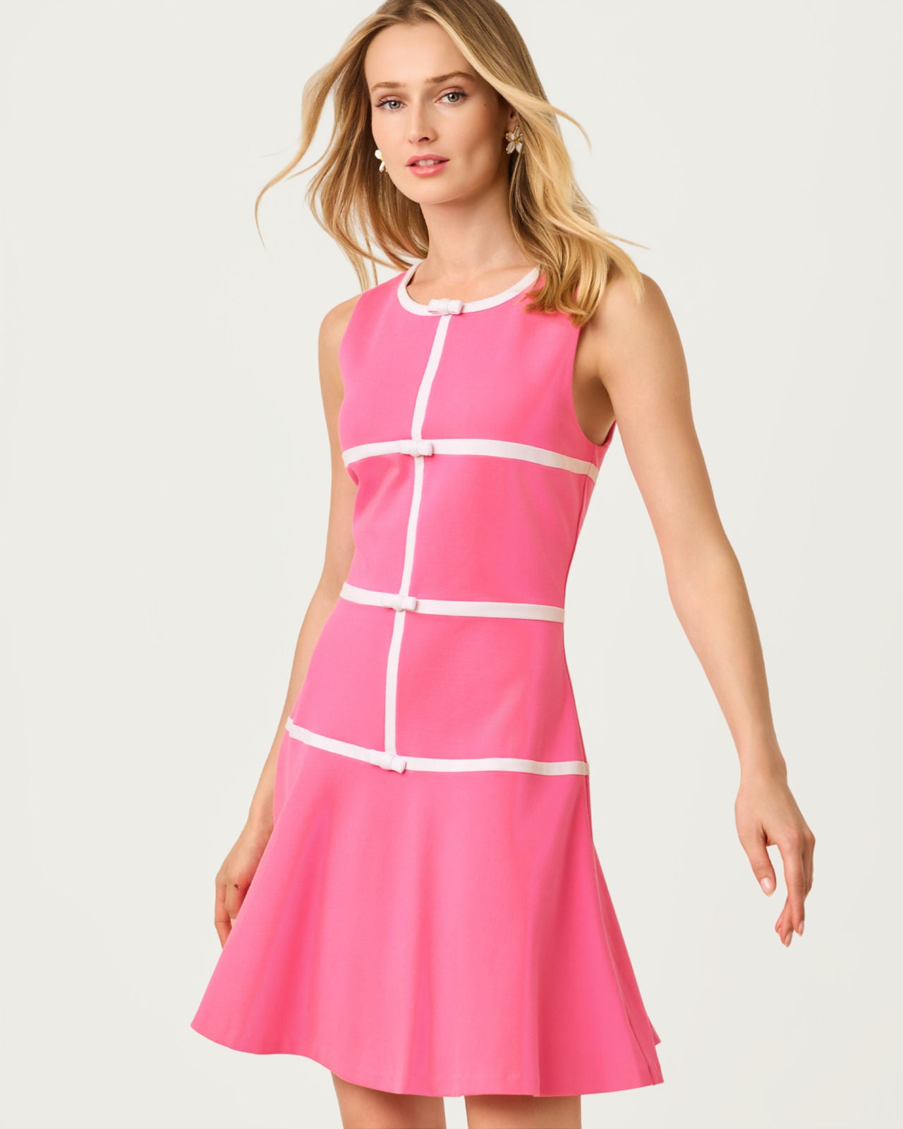 Clancie Dress In Confetti Pink