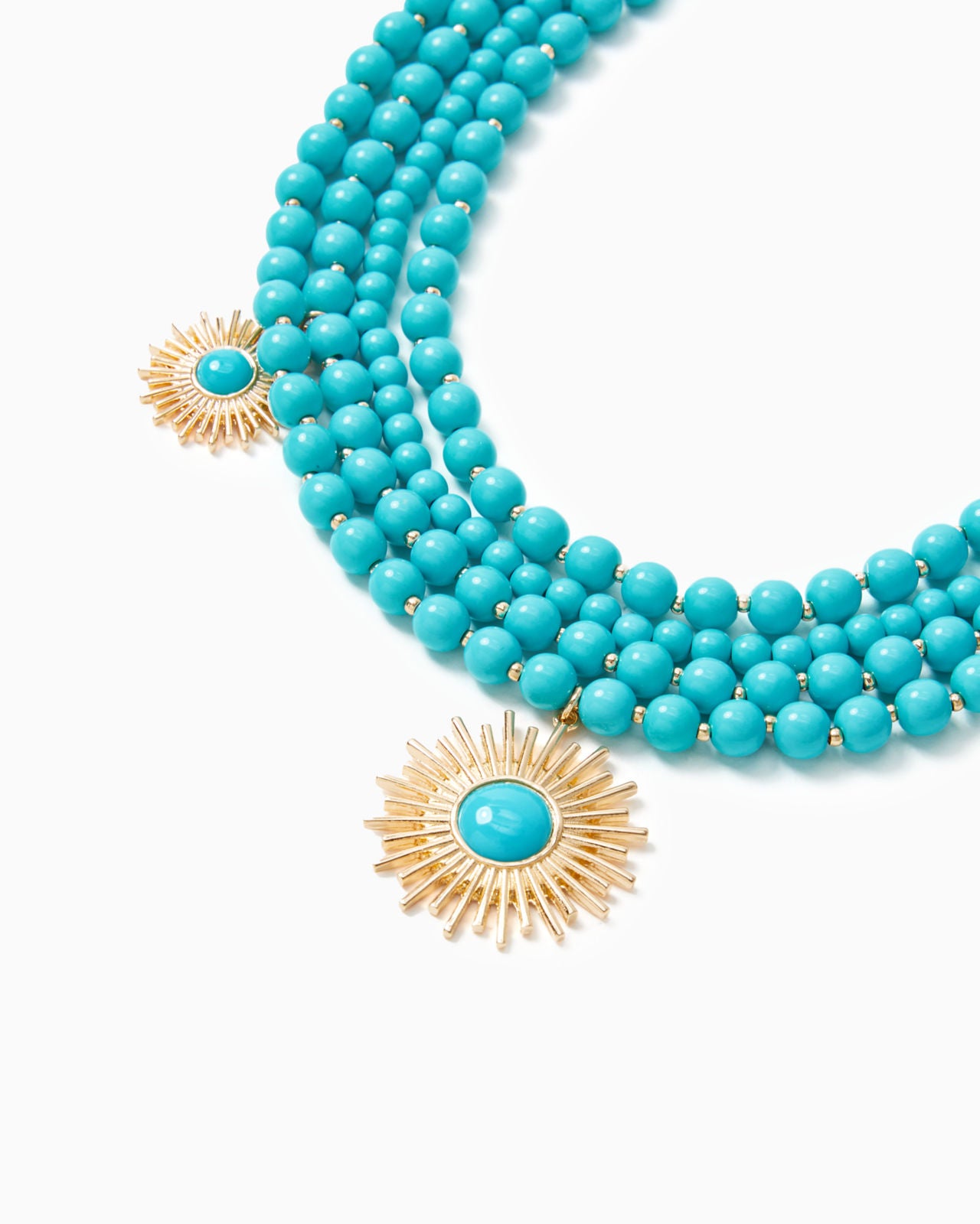 Sunshine Jungle Necklace In Breezy Aqua