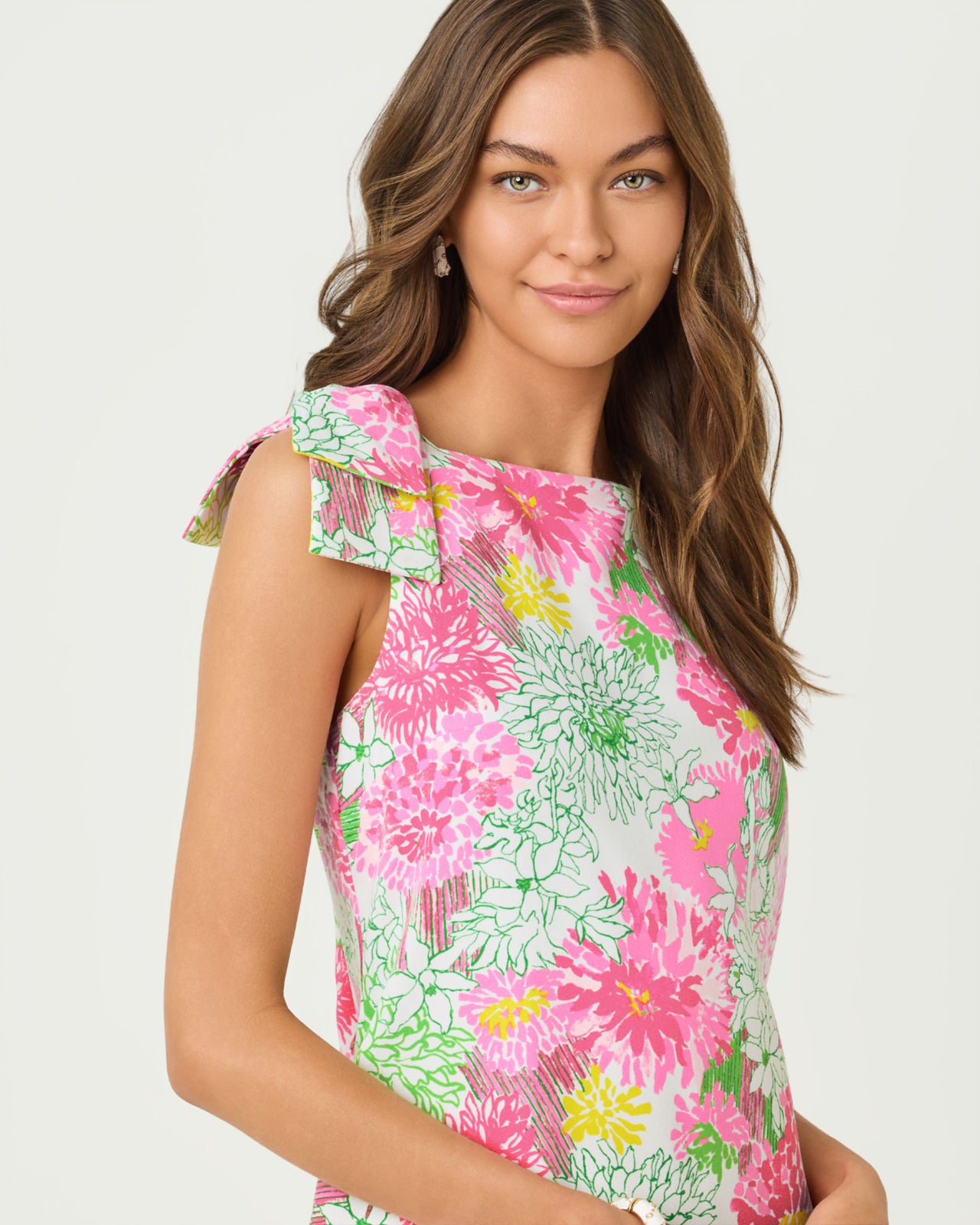 Carmine Shift Dress In Mum Patch