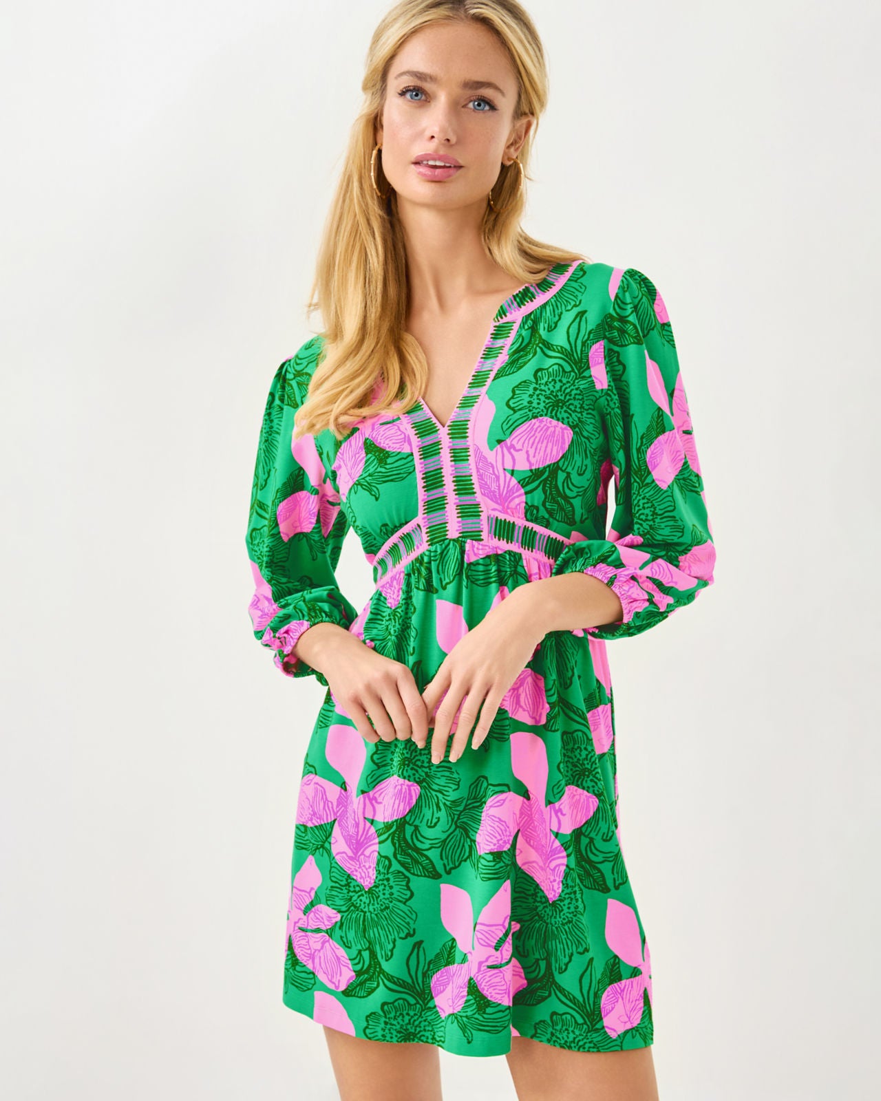 Wexlee Skirted Romper In Kitts Green Sunset Shadows