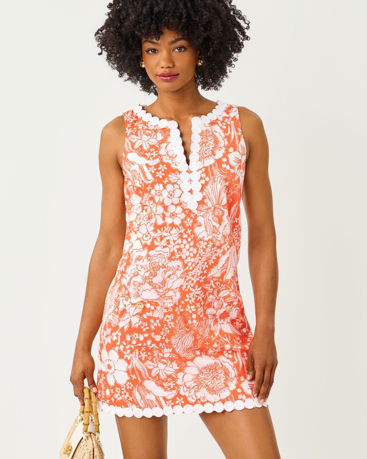 Romey Shift Romper In Budding Romance