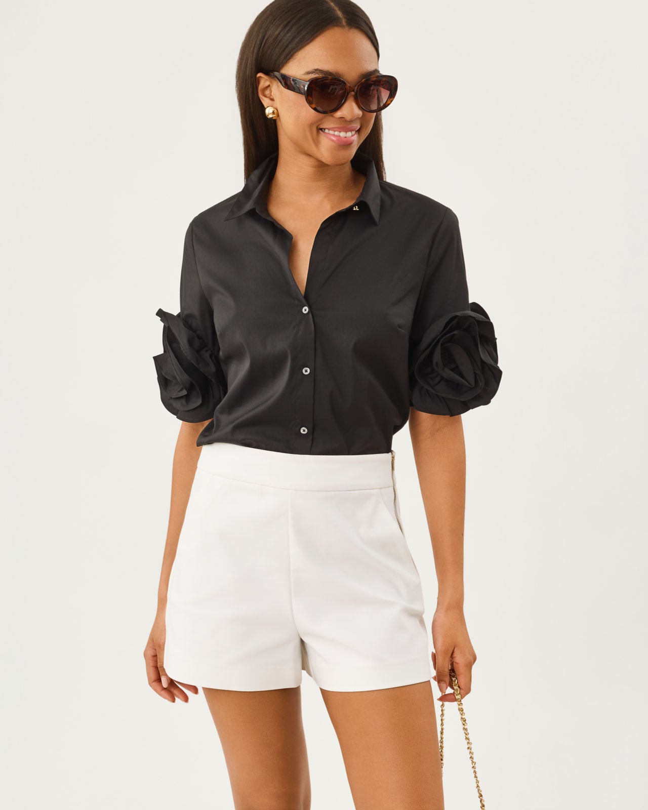 The Flower Lilly Shirt In Noir
