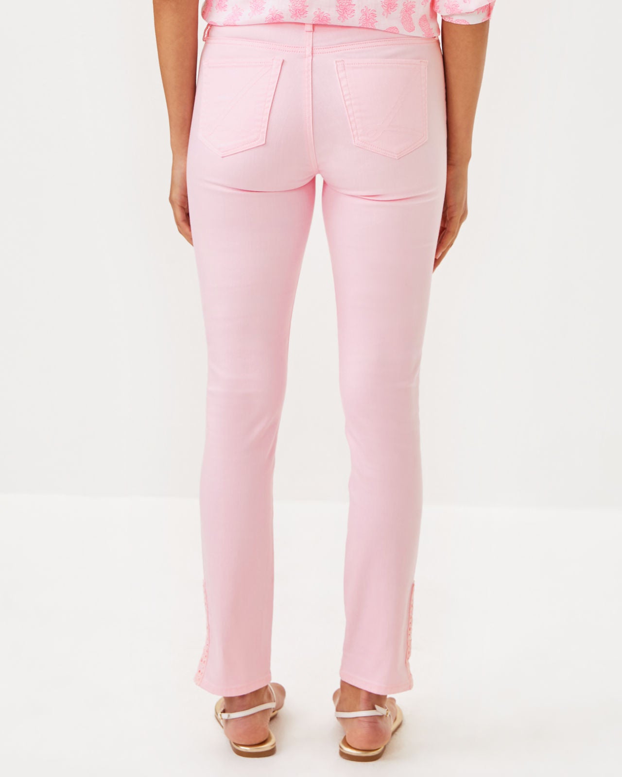 South Ocean High Rise Skinny Jeans in Pink Muse