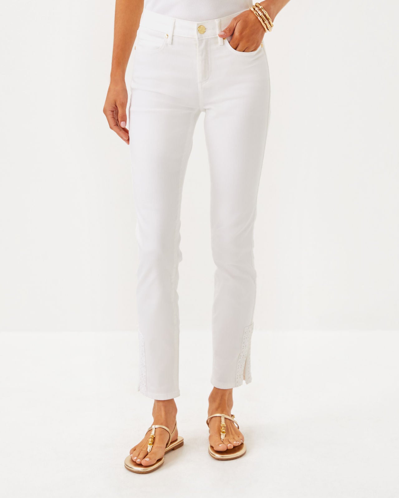 South Ocean High Rise Skinny Jeans in Resort White