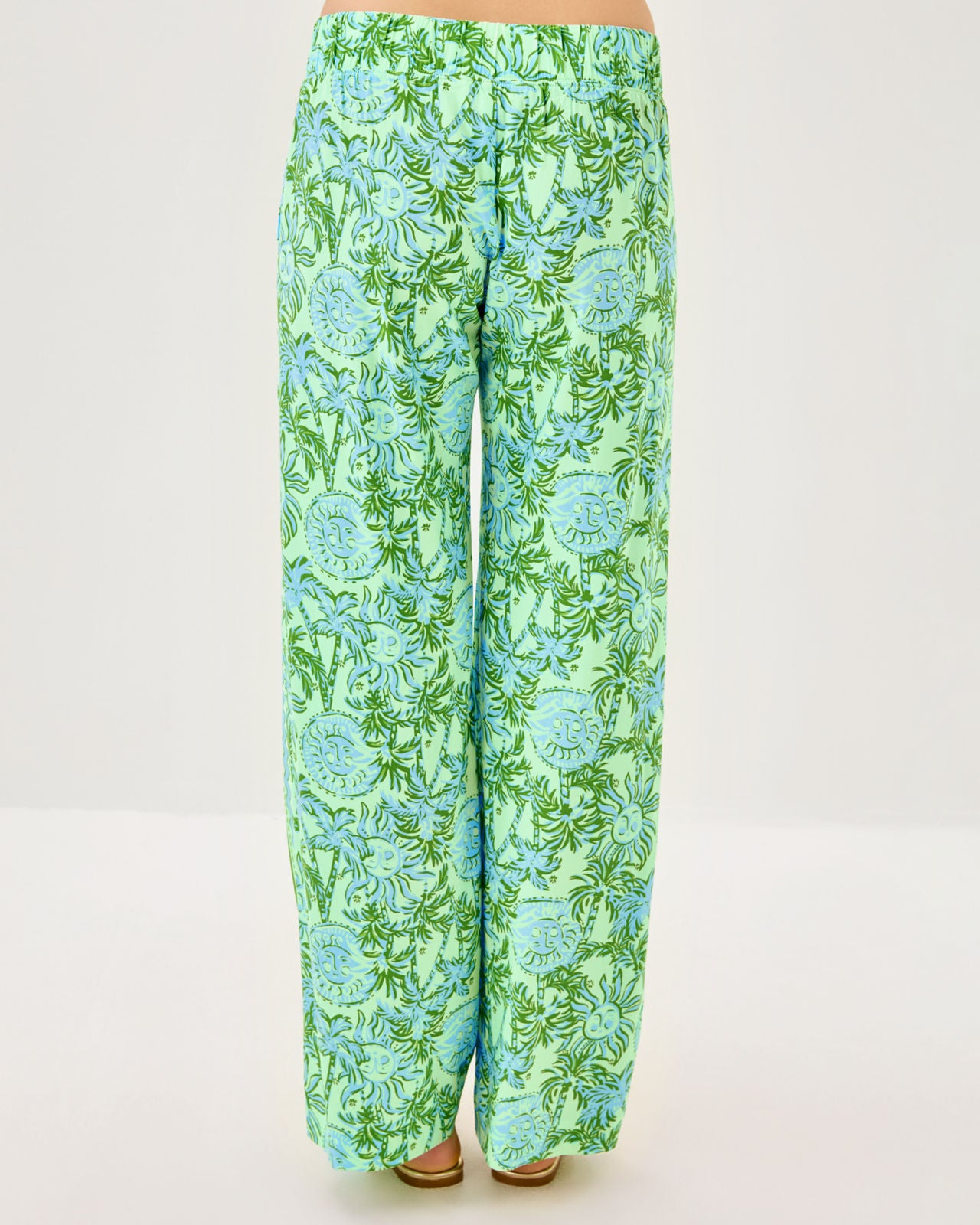 Bal Harbour Stretch Palazo Pant In Cool Mint Catchin Rays