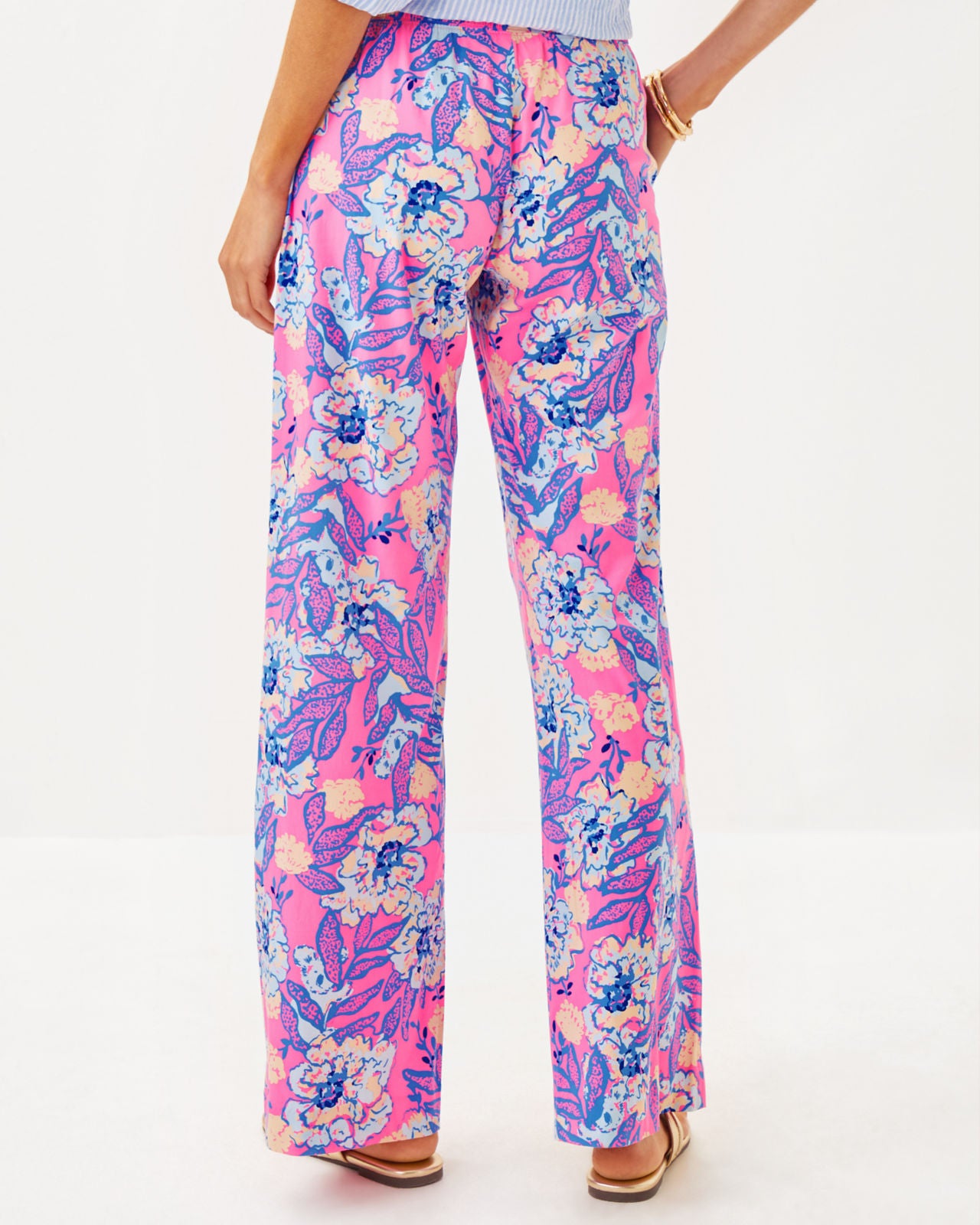 Bal Harbour Stretch Palazzo Pant in Multi Totally Koalafied Engineered Bottom