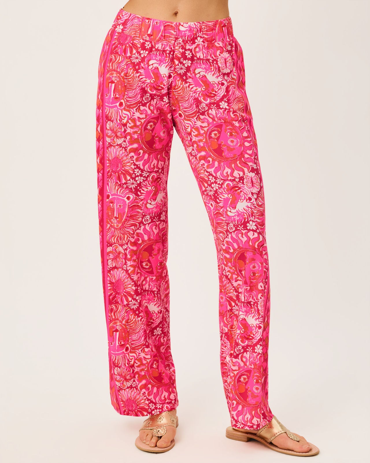 Bal Harbour Stretch Palazzo Pant In Jims Stuff