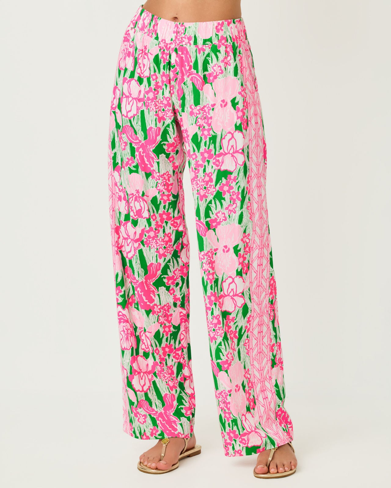 Bal Harbour Stretch Palazzo Pant In Putting Green Hannah
