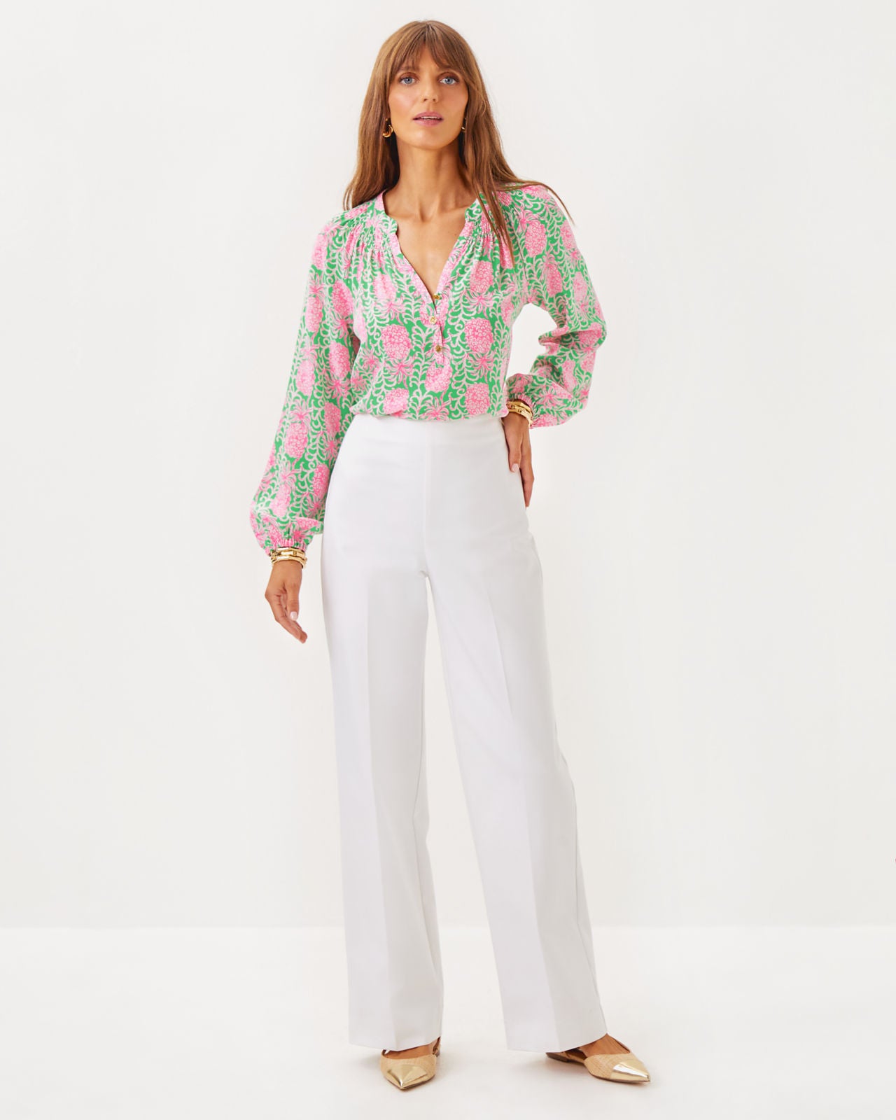 Ellamarie Stretch Pant in Resort White