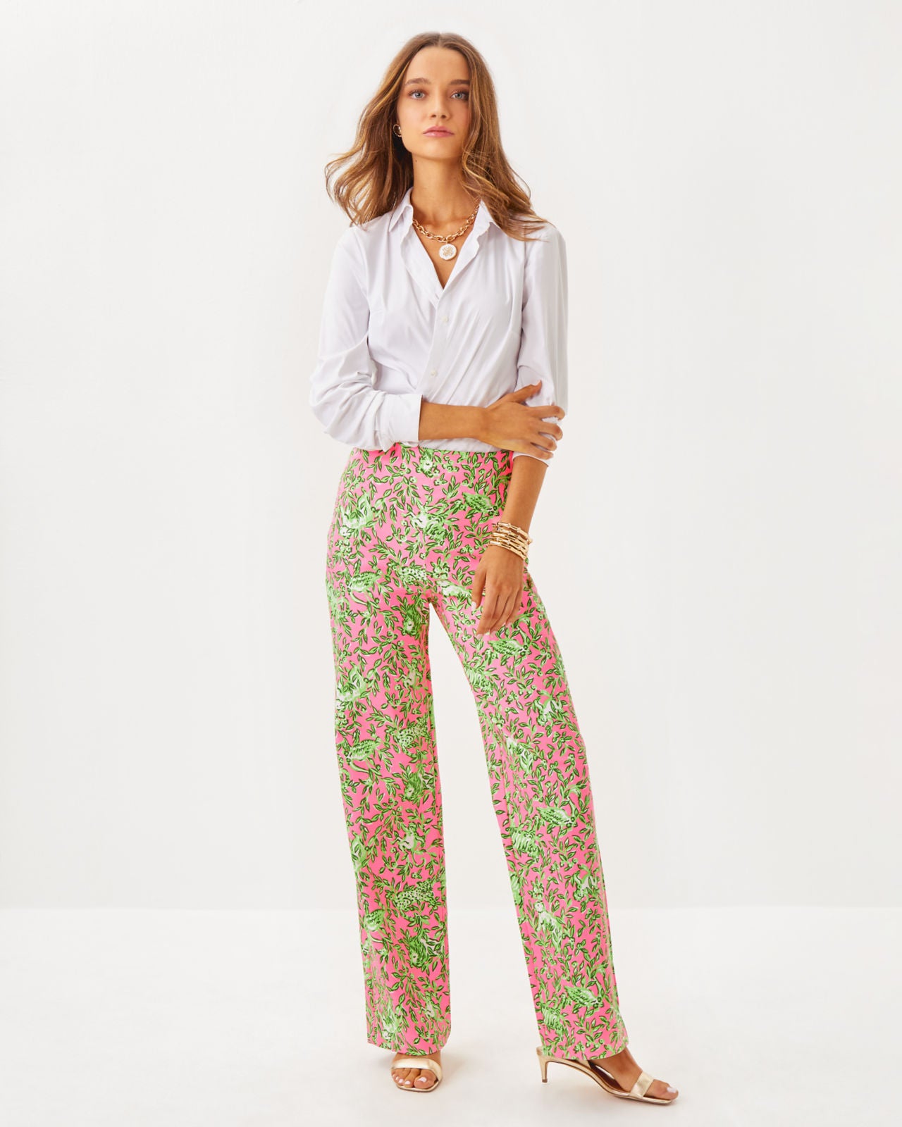 Ellamarie Stretch Pant in Rousseau Pink Mane Character Energy