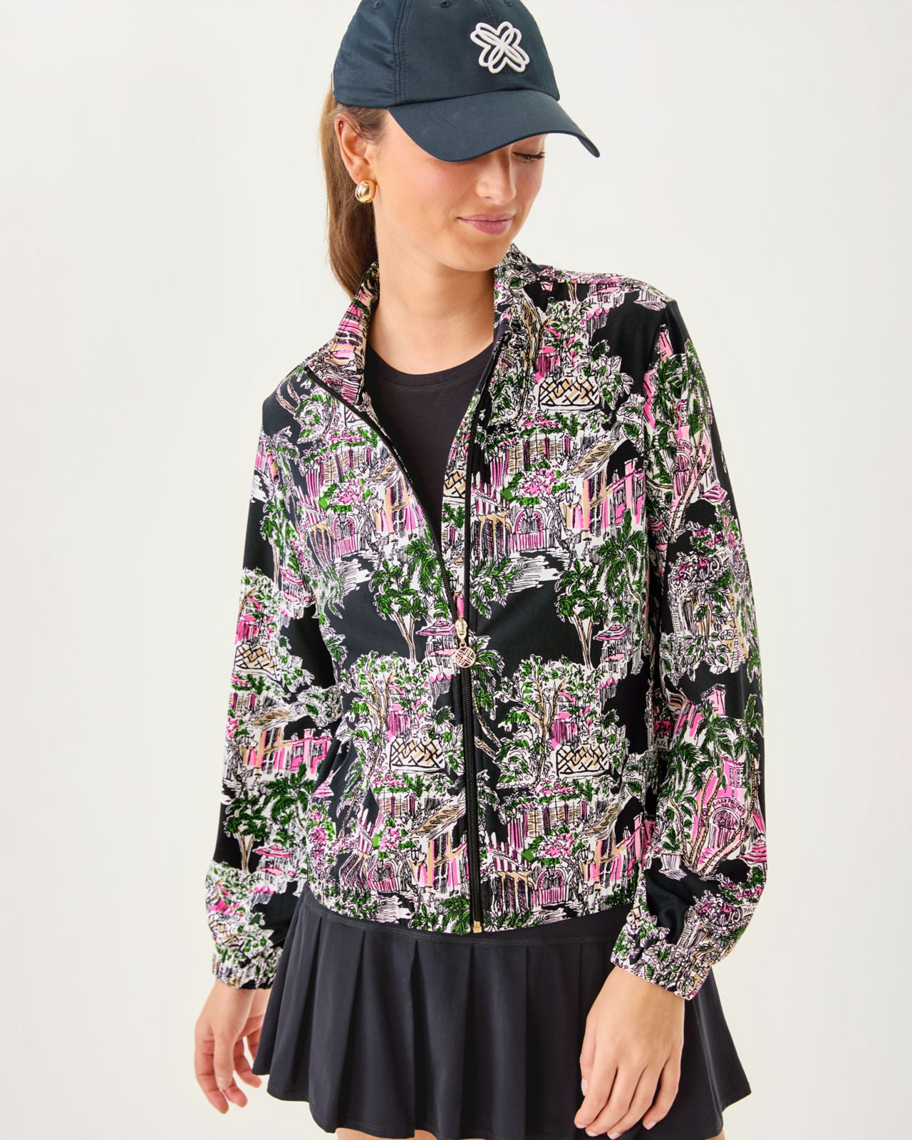 Aegean Jacket UPF 50+ In Onyx PB Anniversary Toile