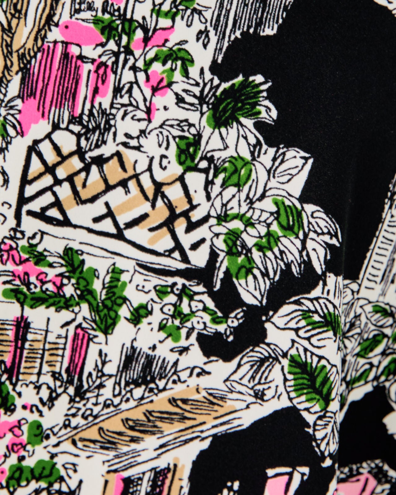 Barcelona High Rise Skort In Onyx PB Anniversary Toile