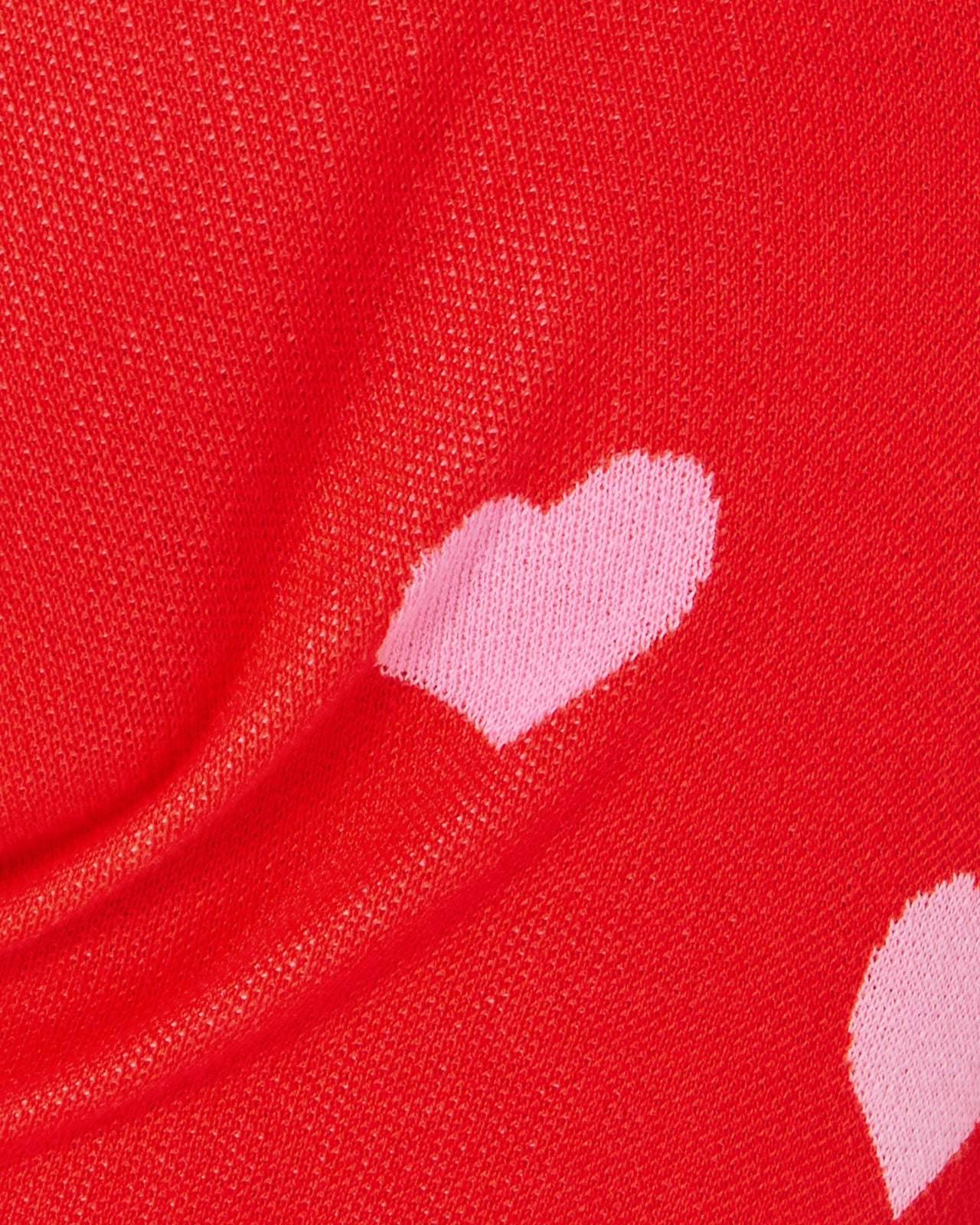 Mini Tensley Sweater In Rococo Red Hearts Jacquard