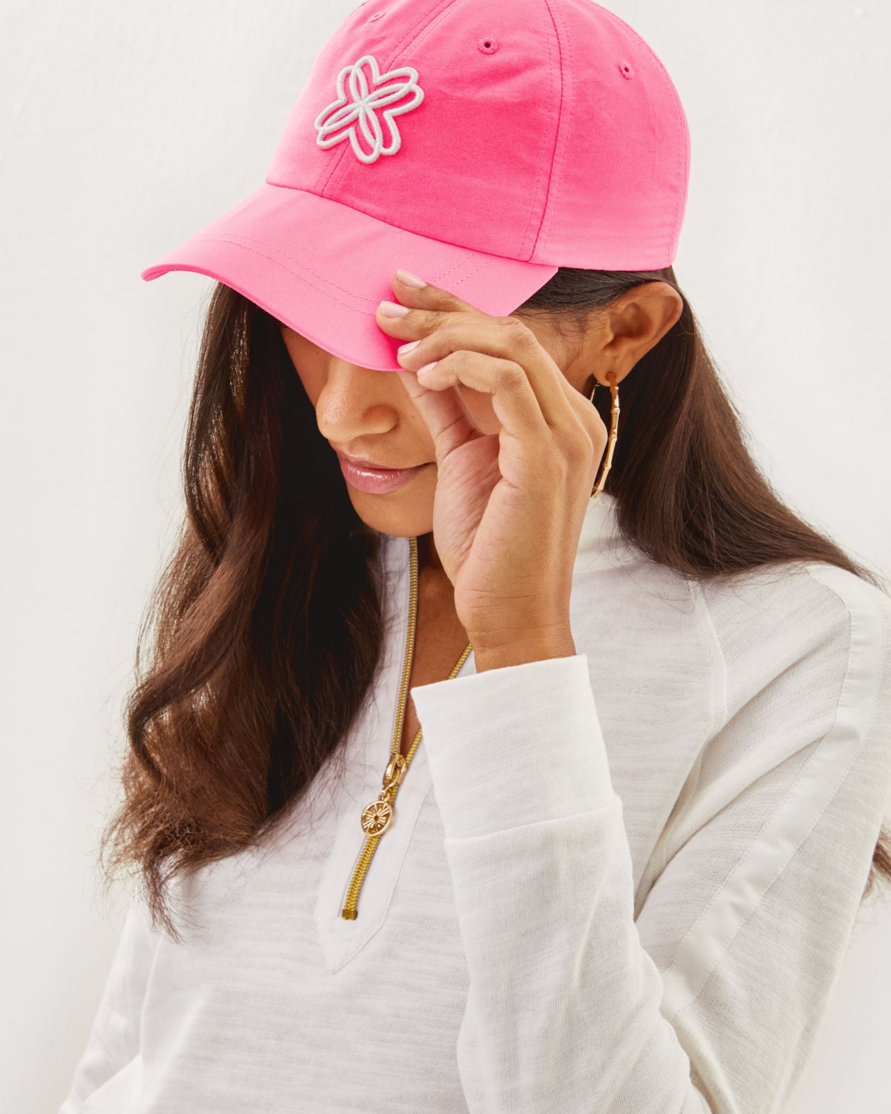 Logo Run Around Hat in Rousseau Pink