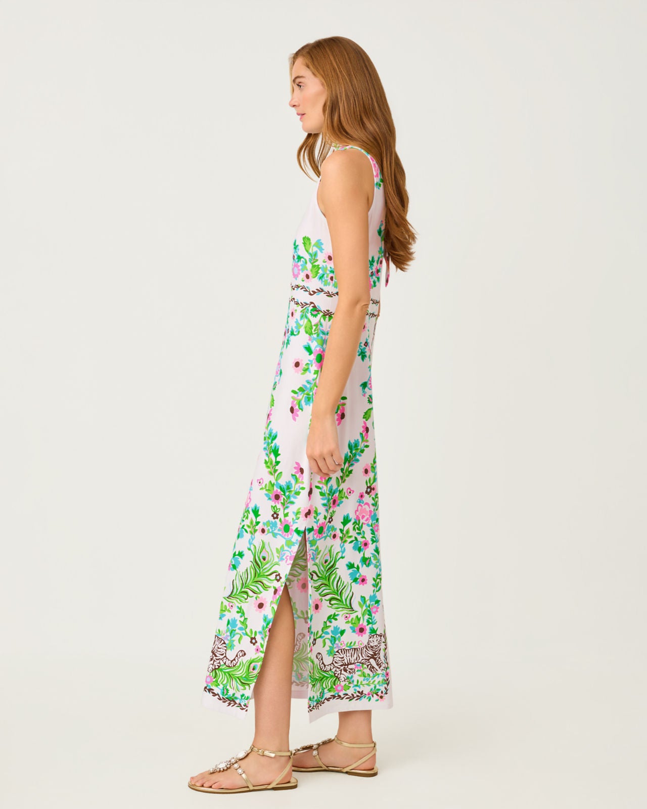 Wellington Maxi Dressss In Resort White Royal Zoo