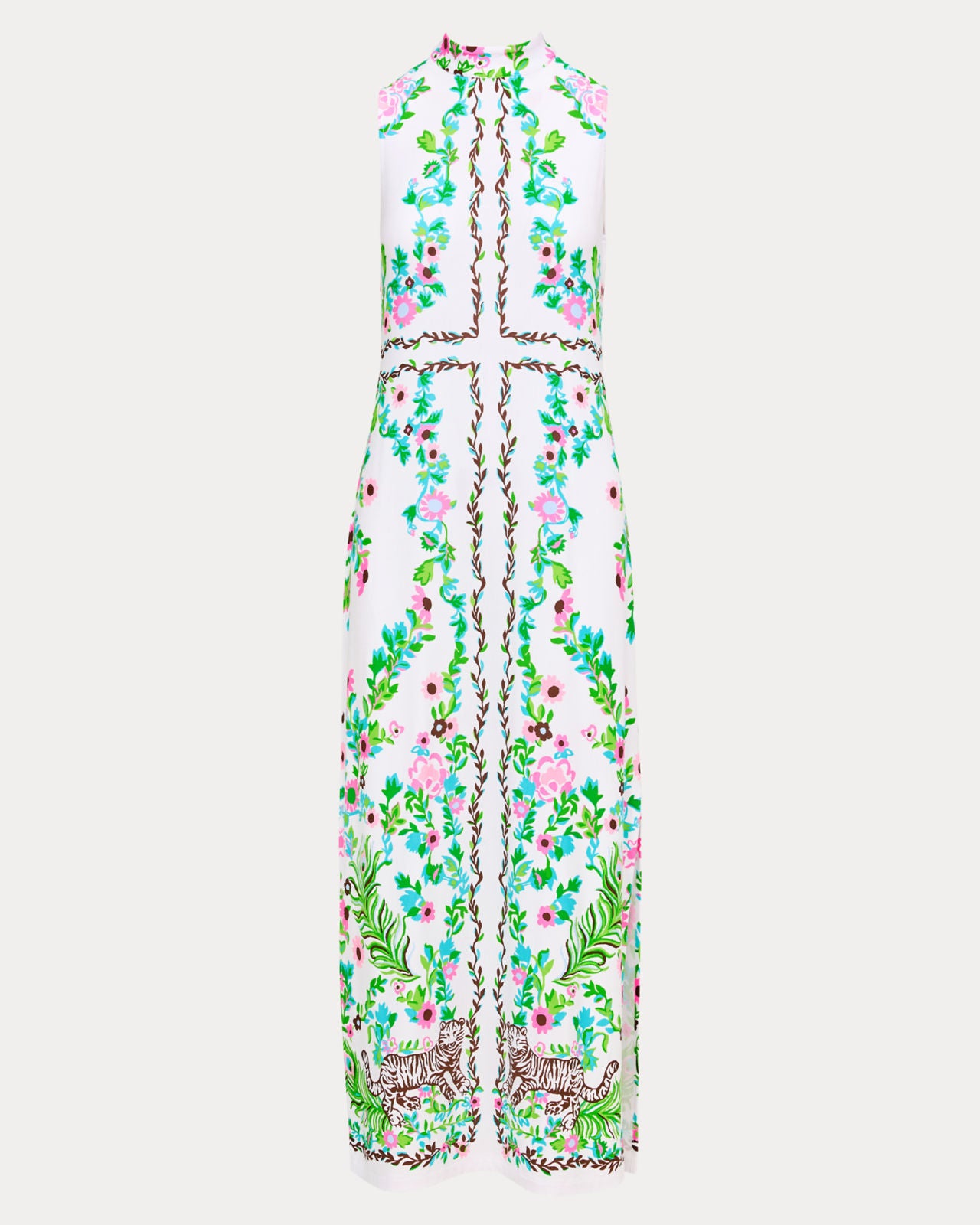 Wellington Maxi Dressss In Resort White Royal Zoo