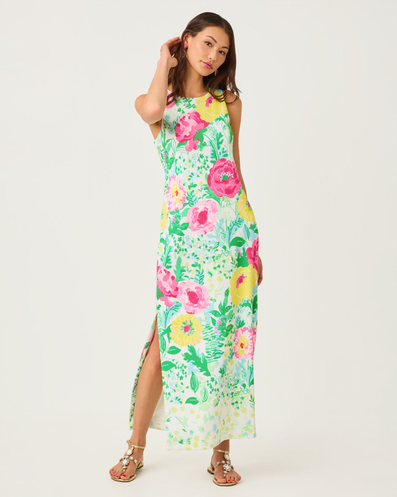 Melodie Maxi Dress In Multi Poppy Party