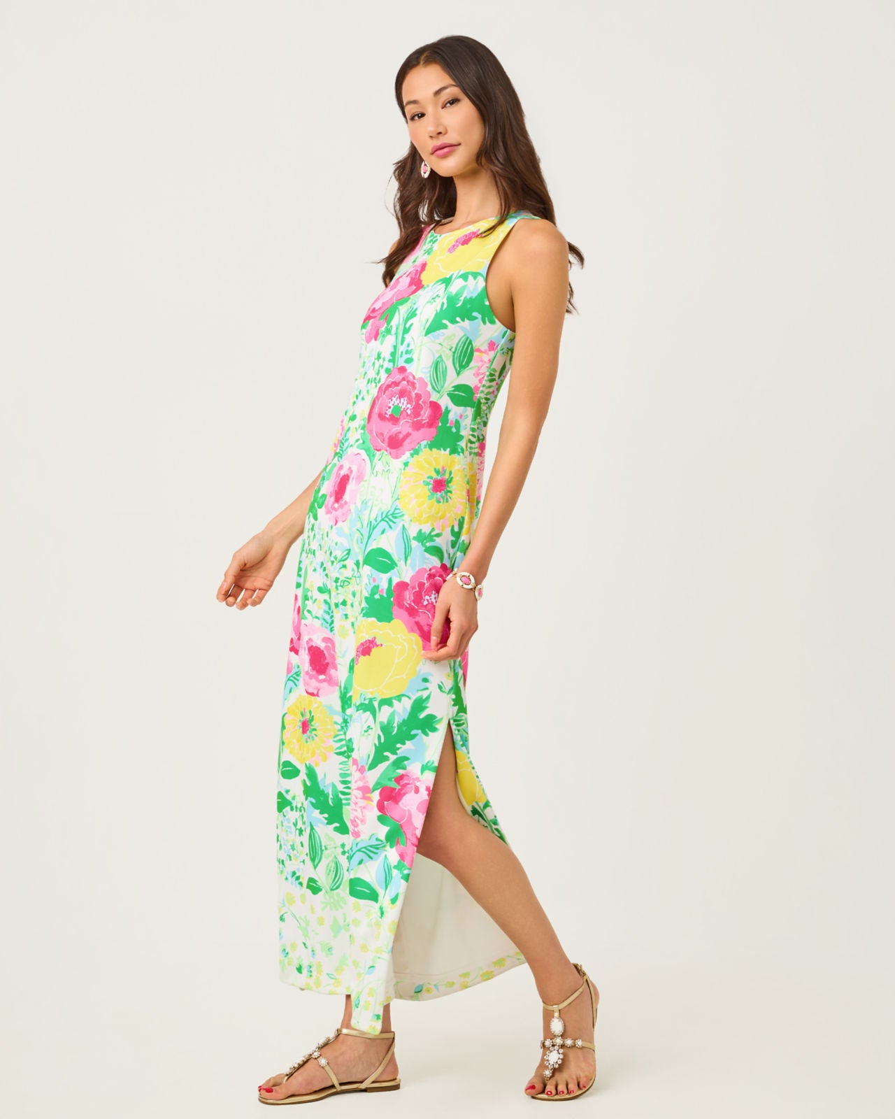 Melodie Maxi Dress In Multi Poppy Party