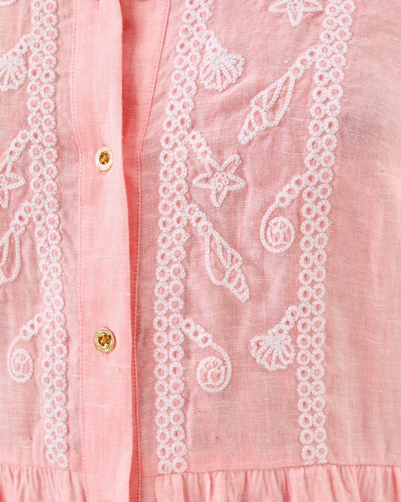 Shaela Dress In Sorbet Pink X Resort White