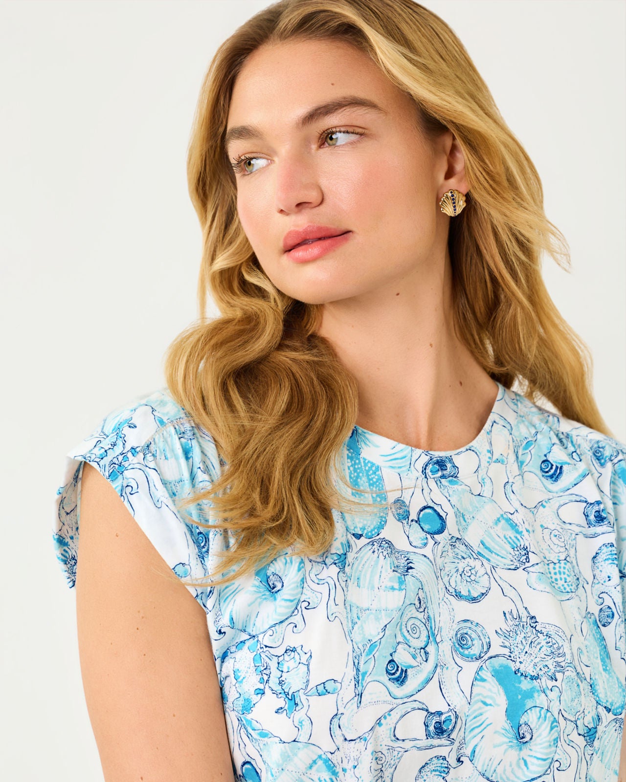 Melli Dress In Shell Shine