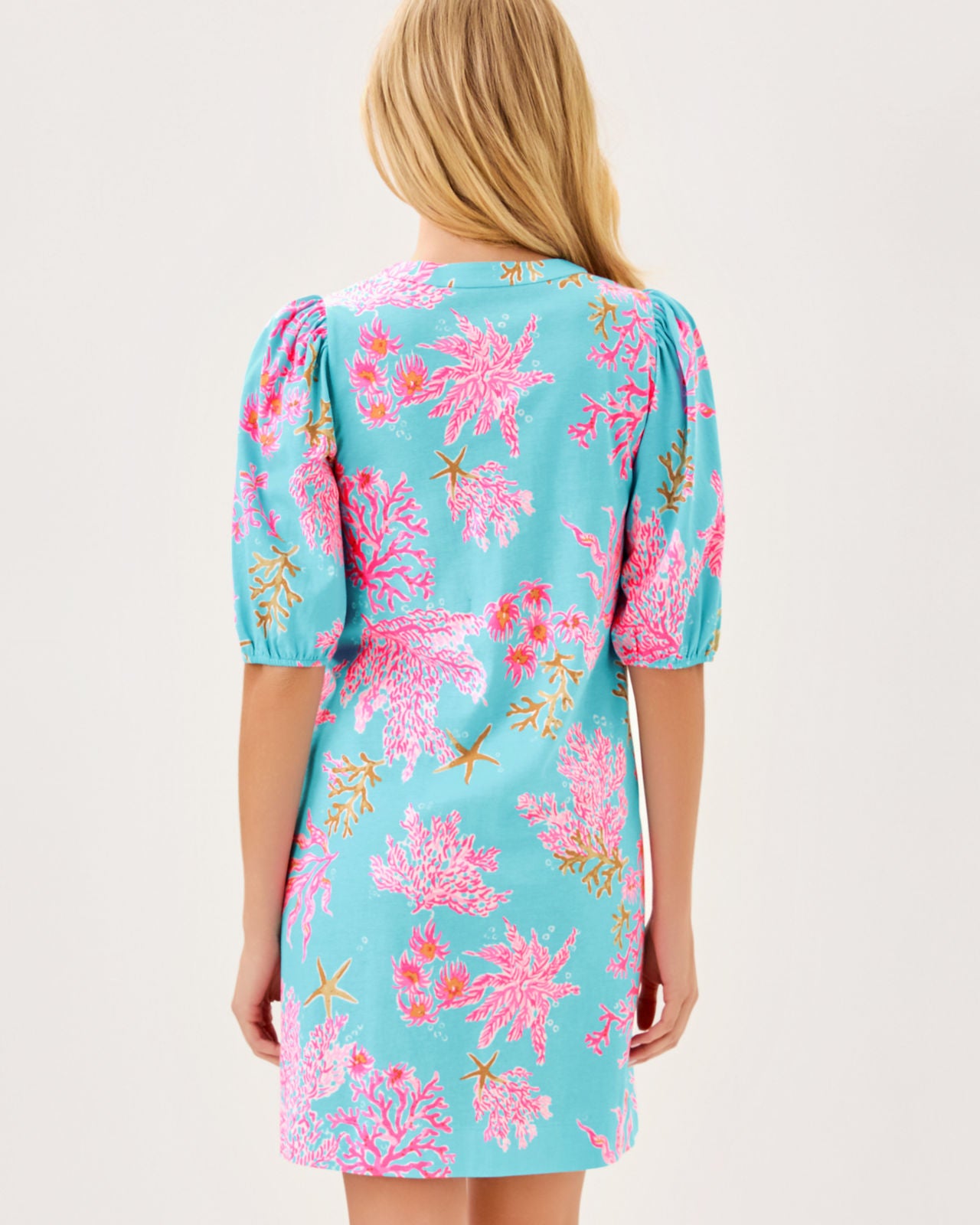 Colson Dress In Multi Royal Coral