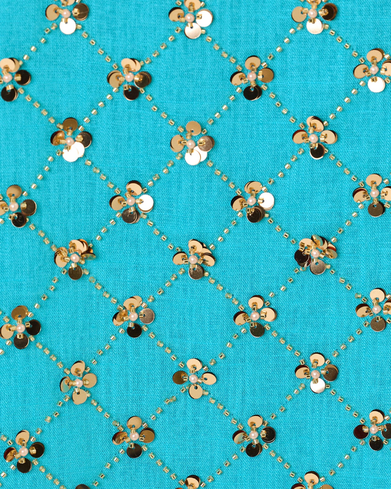Tamala Dress In Turquoise Tide Beaded Sequin Embellished