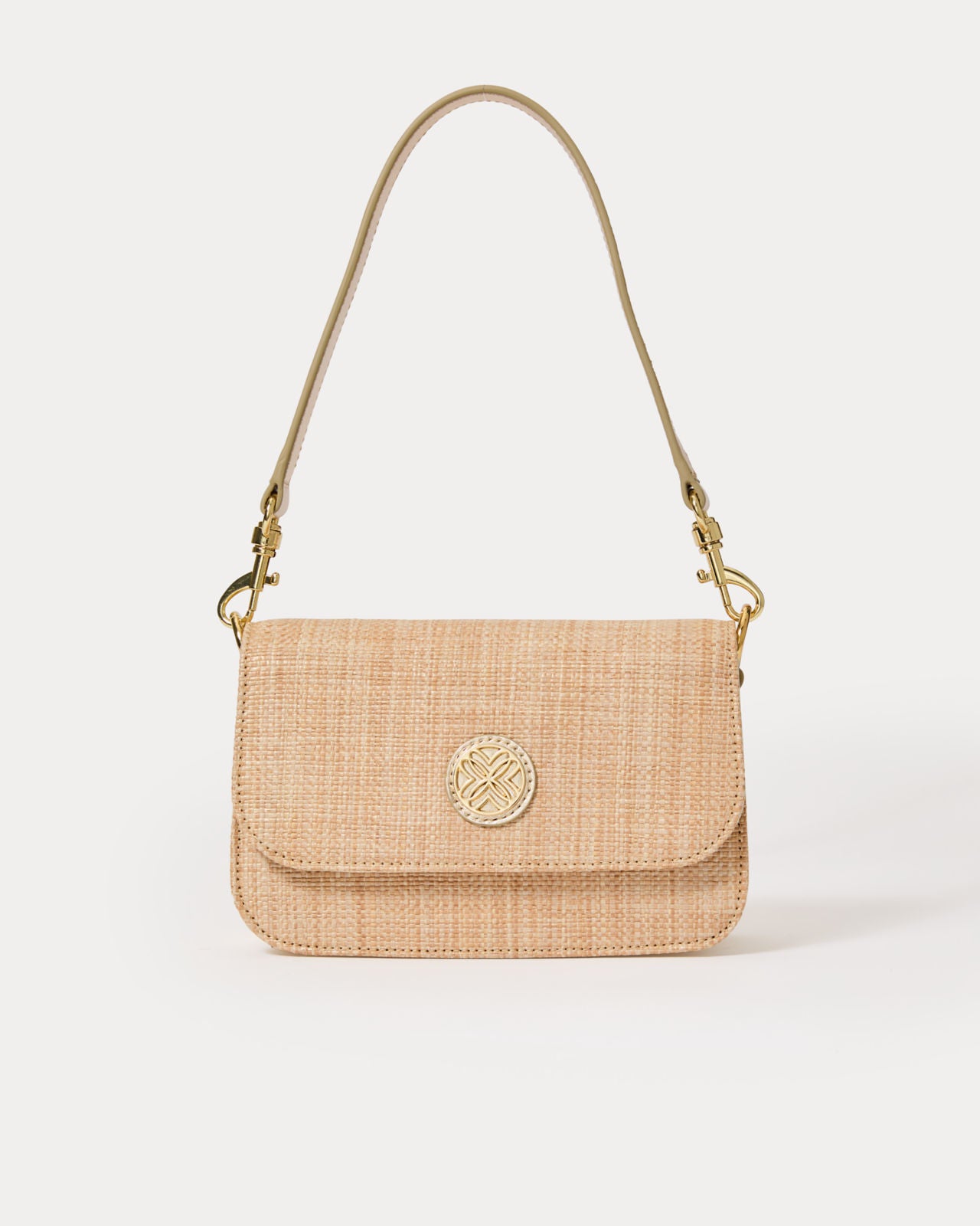 Paley Straw Shoulder Bag In Natural