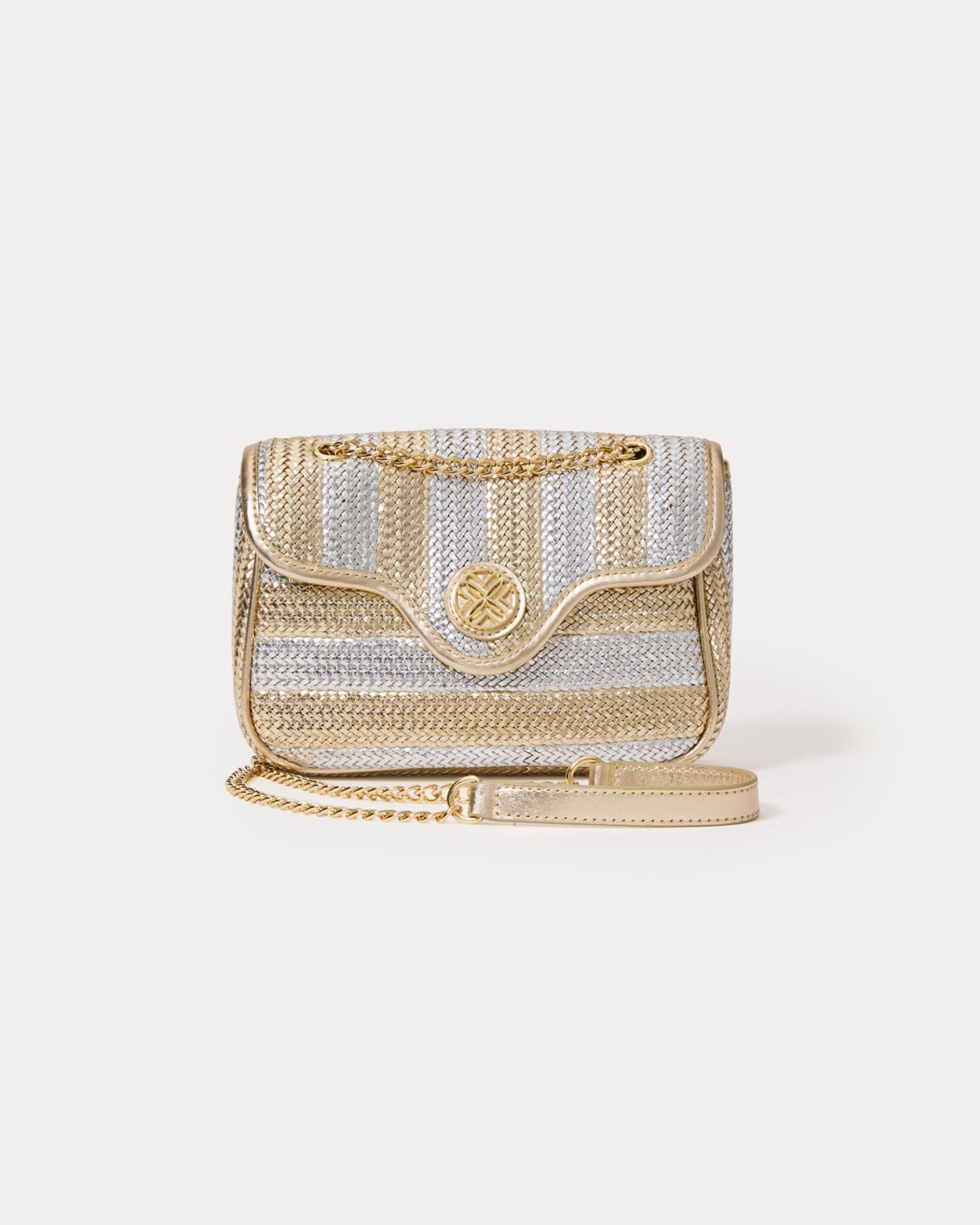 Cora Crossbody In Gold Metallic X Silver Metallic