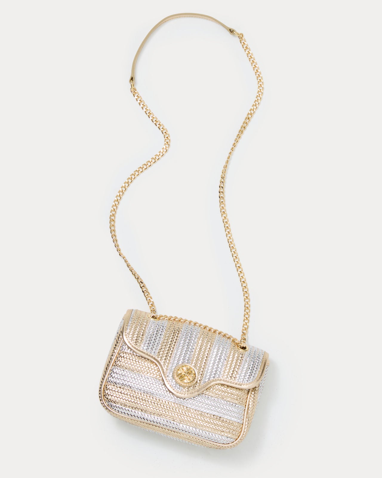 Cora Crossbody In Gold Metallic X Silver Metallic