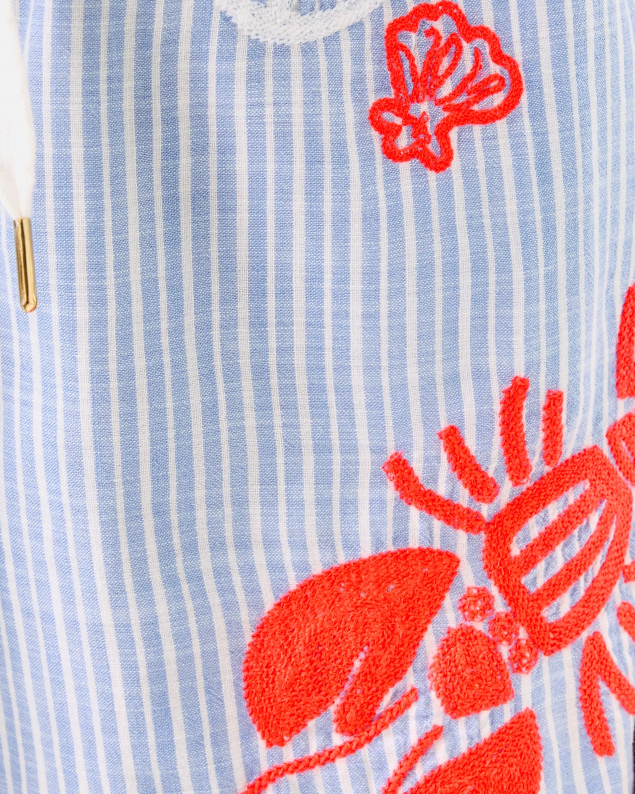 Croix Short In Jacaranda Blue Beach Day Embroidered Seacret Stripe