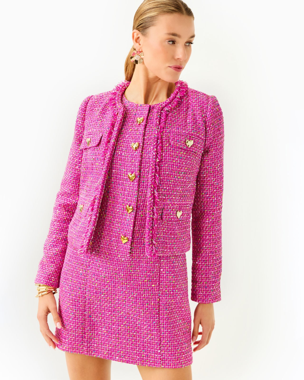 Kavita Boucle Jacket In Elderflower Blossom Bungalow Boucle