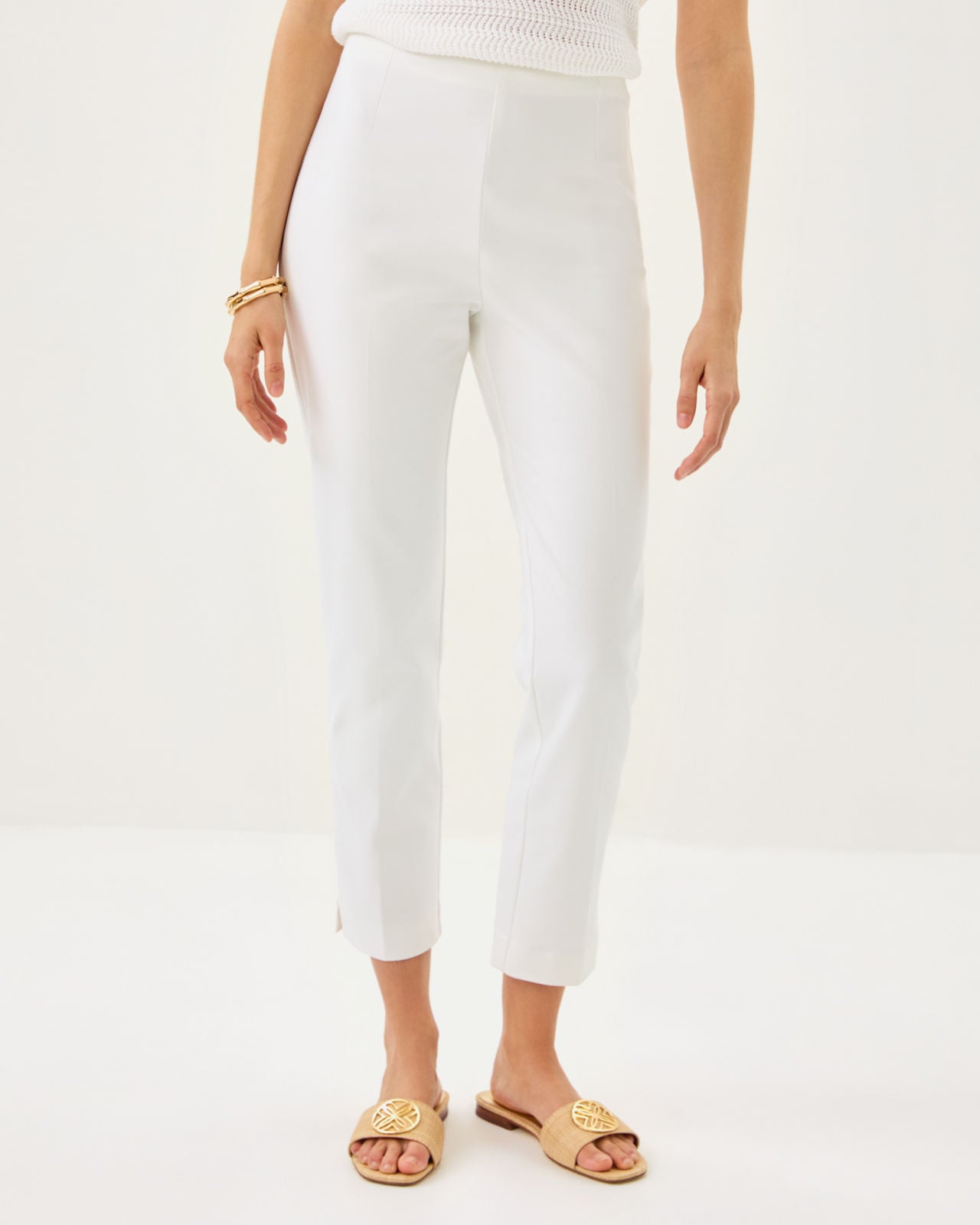 Nancee Crop Pant In Resort White