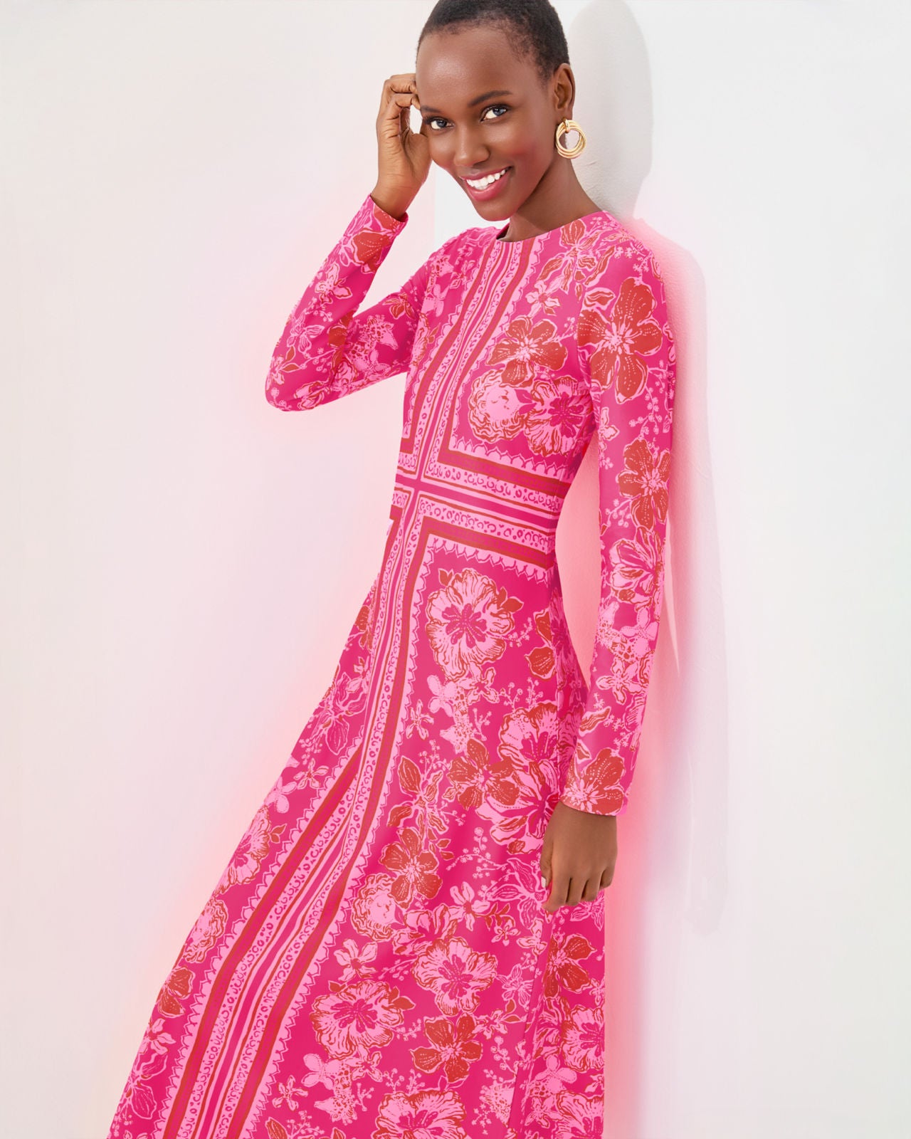 Zelena UPF 50+ Dress In Sun Shell Pink Big Party