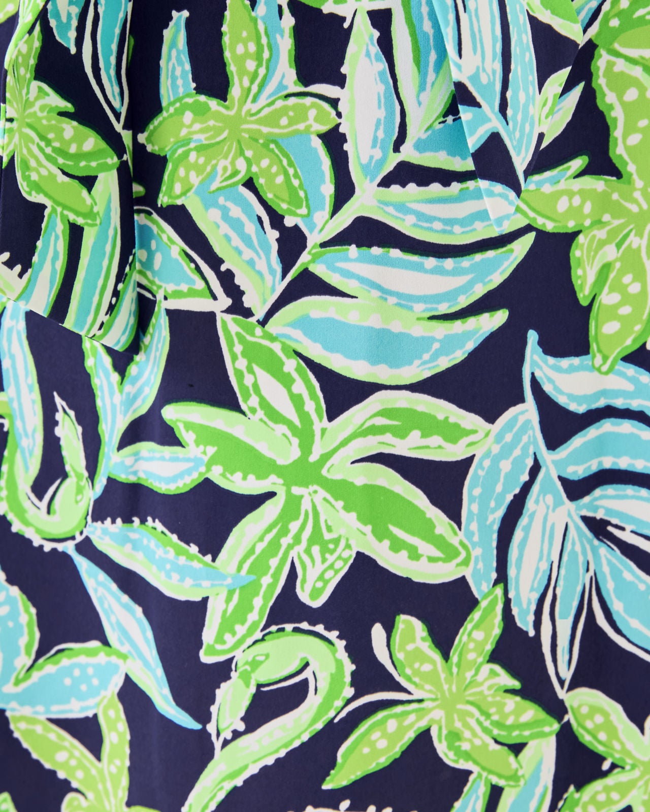 Olivine Short Sleeve Dress In Sapphire Pool Tropical Tango