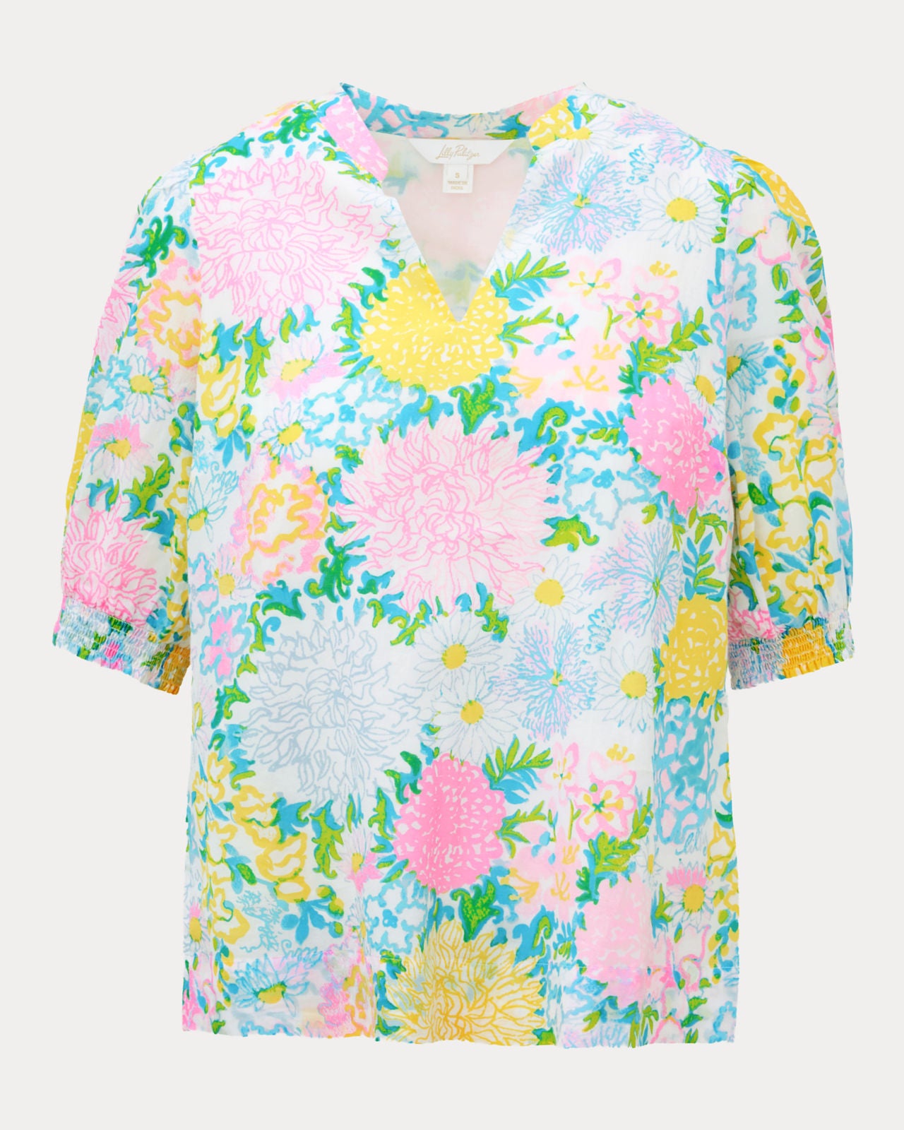 Brinelle Top In Multi Lilly Garden